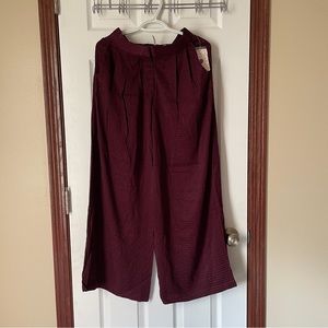 Free people textured wide leg pants